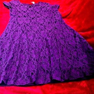 Girl purple dress size 16 on sale.